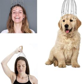 img 3 attached to 🧘 Experience Ultimate Relaxation with Head Scalp Massager Wire Tool - Handheld Stress Relief and Stimulation Massage, 20 Fingers, for Women, Men, Kids, and Pets (2 Pack)