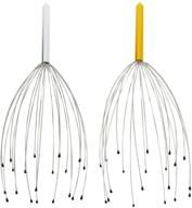 🧘 experience ultimate relaxation with head scalp massager wire tool - handheld stress relief and stimulation massage, 20 fingers, for women, men, kids, and pets (2 pack) logo