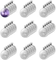 💍 lanbeide 40 pcs silver pendant trays with transparent glass cabochons - ideal for jewelry making, resin crafts, and photo pendants - 1 inch/25mm round bezels - total 80 pcs logo