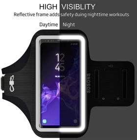 img 2 attached to SOSONS Running Armband for Samsung Galaxy S8 S9 S10 S20 S21 S8+ S9+ S10+ S20+, Water Resistant Gym Case with Card Pockets and Key Slot - Enhanced SEO