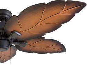 img 1 attached to 🏠 Prominence Home 50742-01 Falklands Ceiling Fan (3-Speed Remote Control), 52-Inch, Mocha Finish, Tropical Bronze Design