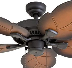 img 2 attached to 🏠 Prominence Home 50742-01 Falklands Ceiling Fan (3-Speed Remote Control), 52-Inch, Mocha Finish, Tropical Bronze Design