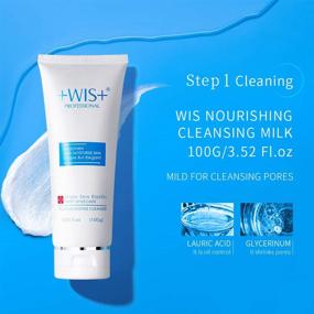 img 2 attached to 🎁 WIS Moisturizing 4-Piece Skin Care Set with Facial Cleanser, Toner, Lotion, Cream - Daily Cleansing to Refresh and Beautify Skin - Ideal Gift for Ladies - Anti Aging Skin Care Kit for Women &amp; Men - Fast Shipping from USA