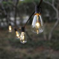 enhance your outdoor space with waterproof zhongxin solar string lights: 10 classic st38 led edison bulbs, ideal for garden, backyard, pergola, party, cafe, bistro, wedding, camping décoration logo