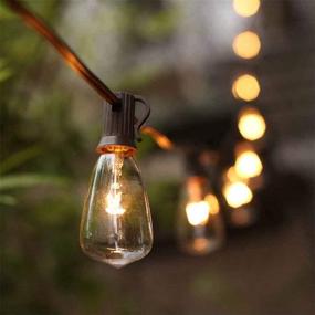 img 1 attached to Enhance your Outdoor Space with Waterproof ZHONGXIN Solar String Lights: 10 Classic ST38 LED Edison Bulbs, Ideal for Garden, Backyard, Pergola, Party, Cafe, Bistro, Wedding, Camping Décoration