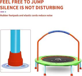 img 1 attached to 🎁 CLORIS 38&#34; Kids Trampoline: Adjustable Handle, Protection Frame, Indoor/Outdoor, Birthday Gifts