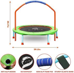 img 2 attached to 🎁 CLORIS 38&#34; Kids Trampoline: Adjustable Handle, Protection Frame, Indoor/Outdoor, Birthday Gifts