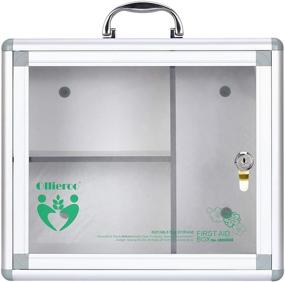 img 2 attached to 🏥 Ollieroo Portable Wall Medicine Cabinet: Lockable Medication Box for First Aid Supplies - Organizer & Container with Handle