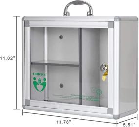 img 3 attached to 🏥 Ollieroo Portable Wall Medicine Cabinet: Lockable Medication Box for First Aid Supplies - Organizer & Container with Handle