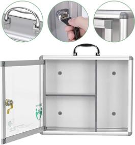img 1 attached to 🏥 Ollieroo Portable Wall Medicine Cabinet: Lockable Medication Box for First Aid Supplies - Organizer & Container with Handle