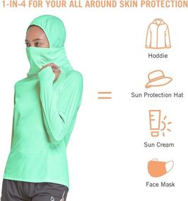 img 3 attached to 👚 BALEAF Women's UPF 50+ Hiking Long Sleeve Shirts with Face Cover Neck Gaiter - Lightweight, Quick Dry, SPF, for Fishing, Running, and Outdoor Activities