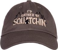 🧢 i'd rather be squatchin', funny official gone bigfoot sasquatch hunter baseball dad hat olive - perfect for outdoor adventurers! logo