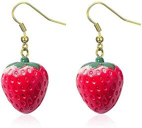 img 4 attached to GUOXIAOMEI Simulated Strawberry Acrylic Earring