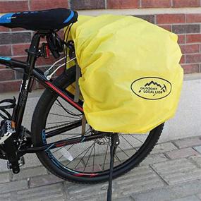 img 2 attached to 🚲 Waterproof ZTZ Canvas Cycling Bike Pannier Rear Seat Bag Trunk with Roll-Up Rack