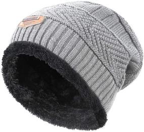 img 4 attached to Winter Beanie Windproof HINDAWI: The Ultimate Slouchy Boys' Accessories for Cold Weather