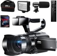 📹 advanced 4k camcorder with 48mp resolution, wifi, auto focus, and night vision logo