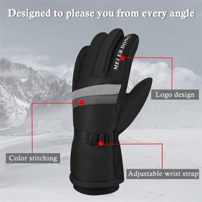 img 1 attached to ❄️ Ultimate Winter Gear: Unisex Windproof & Waterproof Snowboarding Gloves - 2 Pairs