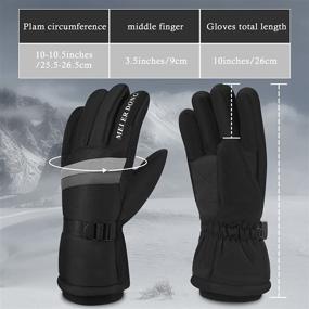 img 3 attached to ❄️ Ultimate Winter Gear: Unisex Windproof & Waterproof Snowboarding Gloves - 2 Pairs