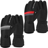 ❄️ ultimate winter gear: unisex windproof & waterproof snowboarding gloves - 2 pairs logo