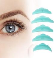 lash lift pads - diy eyelash perm rods for lash lifting at home - 10 pcs sky blue reusable soft silicone shields in 5 sizes smm1m2l logo