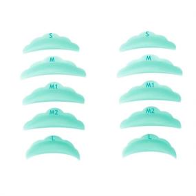 img 1 attached to Lash Lift Pads - DIY Eyelash Perm Rods for Lash Lifting at Home - 10 Pcs Sky Blue Reusable Soft Silicone Shields in 5 Sizes SMM1M2L