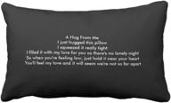 🥰 emvency throw pillow cover: expressive 'i miss you boyfriend' decorative pillow case for family home decor - rectangle queen size 20x30 inch cushion pillowcase logo