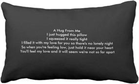 img 4 attached to 🥰 Emvency Throw Pillow Cover: Expressive 'I Miss You Boyfriend' Decorative Pillow Case for Family Home Decor - Rectangle Queen Size 20x30 Inch Cushion Pillowcase