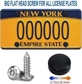 img 1 attached to Anti Theft License Plate Screws-Stainless Steel Tamper Proof Security Bolts Set