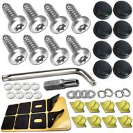 anti theft license plate screws-stainless steel tamper proof security bolts set logo