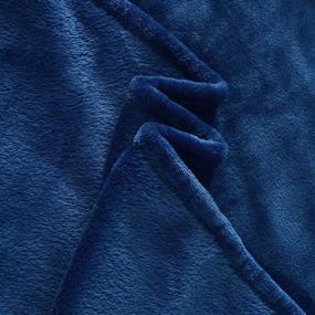 img 1 attached to 🛋️ Bertte Plush Fleece Lightweight Super Soft Microfiber Flannel Throw Blanket for Couch, Bed, Sofa – Ultra Luxurious, Warm and Cozy for All Seasons – Navy, 50"x60