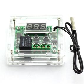 img 4 attached to 🌡️ E-Outstanding DC 12V Digital Temperature Controller for Cooling/Heating -50-100 Degree Switch Module W1209 + Acrylic Box
