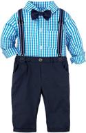 👔 gentleman easter outfits for boys: toddler suspenders - stylish clothing! logo