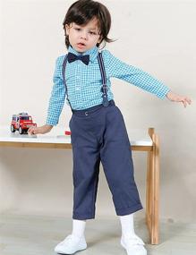 img 3 attached to 👔 Gentleman Easter Outfits for Boys: Toddler Suspenders - Stylish Clothing!