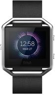 улучшите свой fitbit blaze с элегантным и стильным черным аксессуарным ремешком из кожи - небольшого размера. логотип