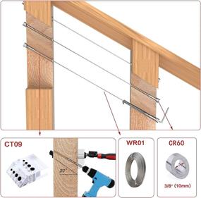 img 1 attached to 🔗 Muzata 20Pair Cable Railing Kit - Invisible 1/8" Upgraded Swage Tensioner and Terminal - T316 Stainless Steel - Wood Metal Post Deck Stairs - CR26 CV1 CV2