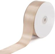 🎀 1.5-inch by 50 yard solid satin ribbon in toffee - creative ideas logo