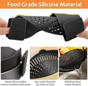 img 1 attached to YEVIOR Strainer Silicone Hands Free Spaghetti