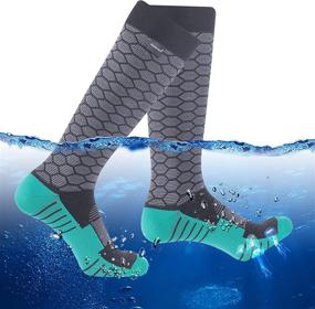 img 4 attached to 🌊 Ultimate Protection: RANDY SUN 100% Waterproof Breathable Knee High Kayaking Hunting Fishing Socks