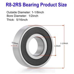 img 2 attached to 🔒 R8 2RS Bearing: Sealed Groove, Pre Lubricated for Enhanced Performance