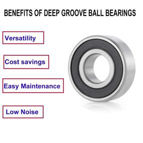 img 1 attached to 🔒 R8 2RS Bearing: Sealed Groove, Pre Lubricated for Enhanced Performance