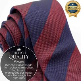 img 3 attached to WandM Business Necktie Washable Striped Men's Accessories