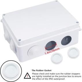 img 1 attached to 💦 Waterproof Electrical Junction Box ABS Plastic IP65 Project Enclosure Universal White 7.9 x 6.1 x 3.1 inch (200 x 155 x 80mm)