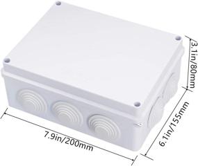 img 3 attached to 💦 Waterproof Electrical Junction Box ABS Plastic IP65 Project Enclosure Universal White 7.9 x 6.1 x 3.1 inch (200 x 155 x 80mm)