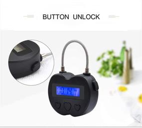 img 1 attached to ⏳ Time Lock LCD Display Multi-Function Electronic Timer - USB Rechargeable Timer Padlock (Black)