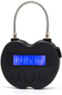 ⏳ time lock lcd display multi-function electronic timer - usb rechargeable timer padlock (black) logo
