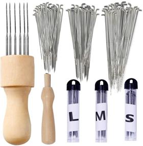 img 4 attached to 🧶 The Ultimate Wool Felting Tool Kit: Comprehensive Needle Felting Supplies with 90Pcs Needles, 3Pcs Needle Bottles, 2Pcs Felting Pens - Perfect for Beginners and Professionals