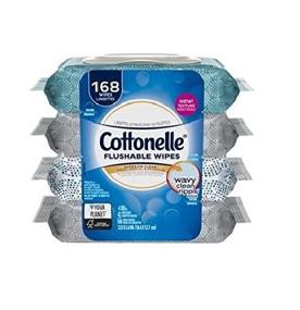 img 2 attached to Cottonelle Fresh Care Flushable Cleansing Cloths: 4 Packs of 42 Sheets - Hygienic and Convenient