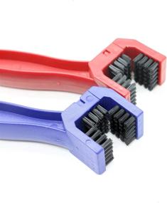 img 3 attached to 🚲 CFIKTE Cycling Motorcycle Bicycle Chain Crankset Brush Cleaner Cleaning Tool - Enhance Bike Maintenance (2-Piece Set, Blue and Red Colors)