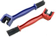 🚲 cfikte cycling motorcycle bicycle chain crankset brush cleaner cleaning tool - enhance bike maintenance (2-piece set, blue and red colors) logo