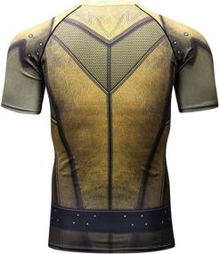 img 3 attached to 👕 Red Plume Men's Compression Sports T-Shirt Lightning Armor Short Sleeve Fitness Shirt